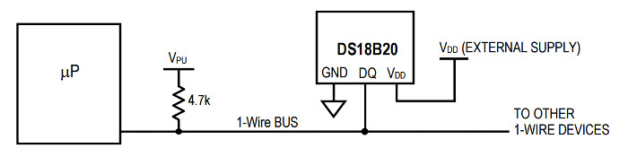 sensor temperatura ds18b20 circuito microcontrolador