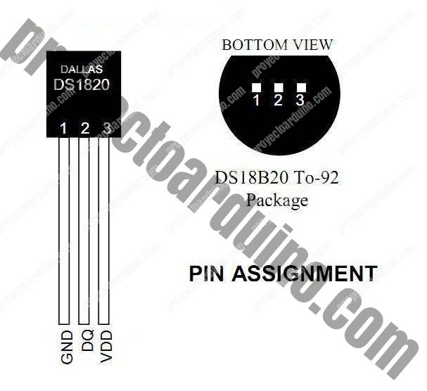 sensor temperatura ds18b20 pin