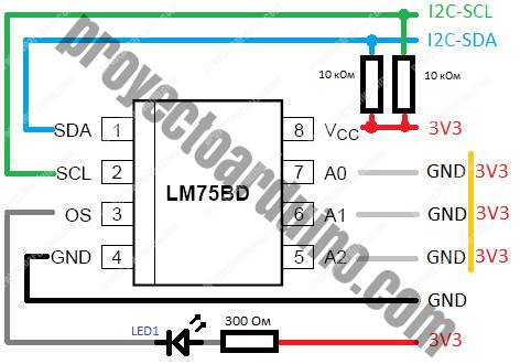 sensor temperatura lm75 esquematico